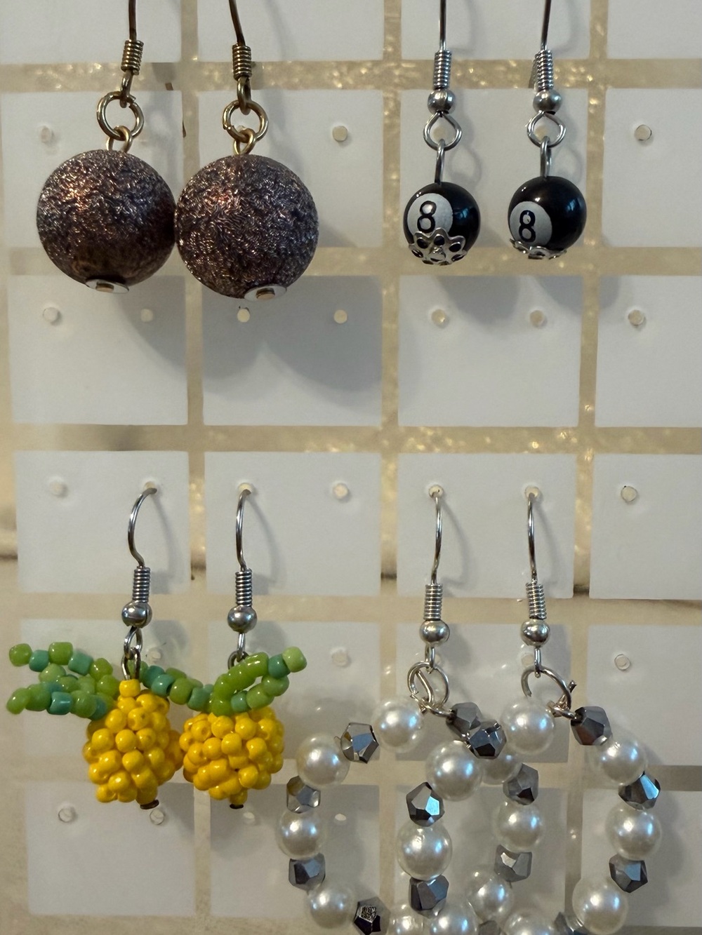 Four Pair Distinct Drop Earrings - Women Jewelry